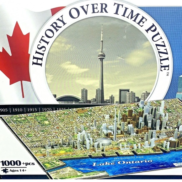 4D Cityscape Time Jigsaw Puzzle The City of Toronto Layer Map 1000+ Pieces - Picture 11 of 12